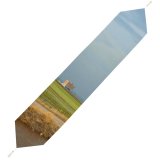 Yanfind Table Runner Rural Waterway Landscape Field Sunset Sky Sky Tree Paddy Field Natural Area Everyday Dining Wedding Party Holiday Home Decor