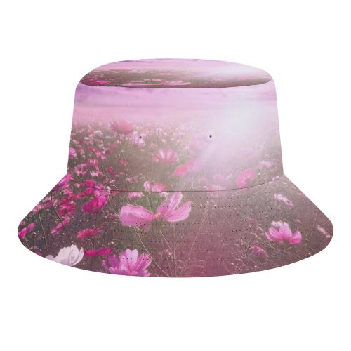 yanfind Adult Fisherman's Hat Flowers Flower Cosmos Sunrise Garden Sky Clouds Fishing Fisherman Cap Travel Beach Sun protection