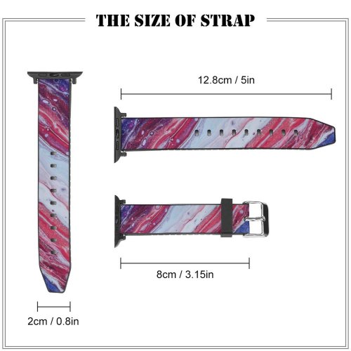 yanfind Watch Strap for Apple Watch Domain Abstract HQ Acrylic Public Art Texture Images Wallpapers Purple Colorful Compatible with iWatch Series 5 4 3 2 1