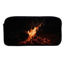 yanfind Pencil Case YHO Clay Banks Black Dark Bonfire Dark  Flame Night Time Burning Outdoor Zipper Pens Pouch Bag for Student Office School