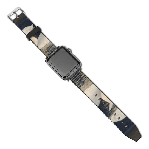 yanfind Watch Strap for Apple Watch  Winter Lake Elegant Bird Vertebrate Ducks Geese Swans Beak Waterfowl Duck Compatible with iWatch Series 5 4 3 2 1