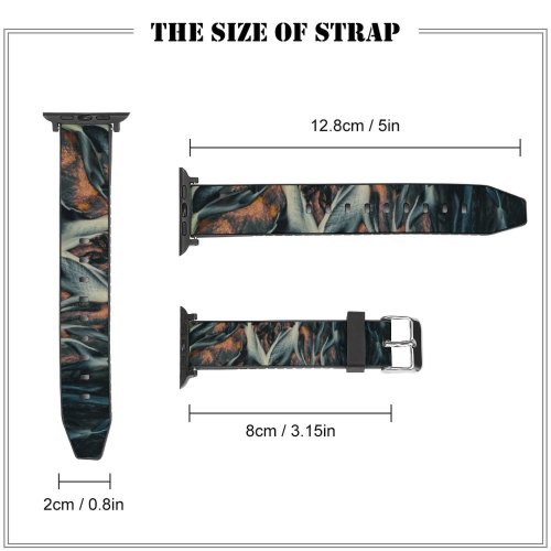 yanfind Watch Strap for Apple Watch Ben Simon Rehn Glacial  Geographic Aerial Landscape Compatible with iWatch Series 5 4 3 2 1