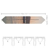 Yanfind Table Runner Yachting Vehicle Sailboat Vessel Calm Morning Evening Sardinia Port Symmetry Boat Sea Everyday Dining Wedding Party Holiday Home Decor