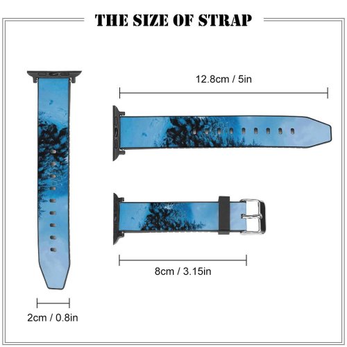 yanfind Watch Strap for Apple Watch Abies Pine Plant Spruce Bakhmaro Pictures Snow Tree Fir Georgia Free Compatible with iWatch Series 5 4 3 2 1