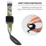 yanfind Watch Strap for Apple Watch Johny Goerend Island Aerial Sea Shore Ocean Rock Coast Clear Compatible with iWatch Series 5 4 3 2 1