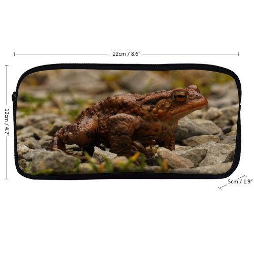 yanfind Pencil Case YHO Relaxing Images  Go Frog Toad Grumpy Public Lizard Wildlife Reptile Away Zipper Pens Pouch Bag for Student Office School