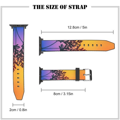 yanfind Watch Strap for Apple Watch Marek Piwnicki Herbal Plant Gradient RGB Light Colorful Multicolor Silhouette Vibrant Compatible with iWatch Series 5 4 3 2 1