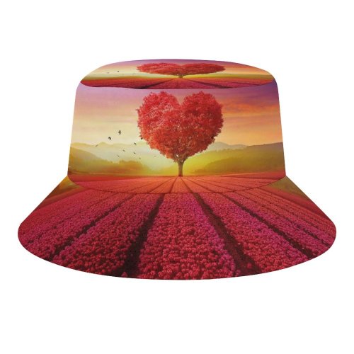 yanfind Adult Fisherman's Hat Elena Dudina Heart Tree Flower Garden Flowers Landscape Scenery Beautiful Birds Sunrise Fishing Fisherman Cap Travel Beach Sun protection