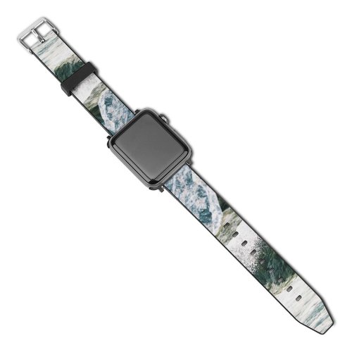 yanfind Watch Strap for Apple Watch Ocean   Storm Wind  Rock Sea Wave Coast Shore Coastal Compatible with iWatch Series 5 4 3 2 1
