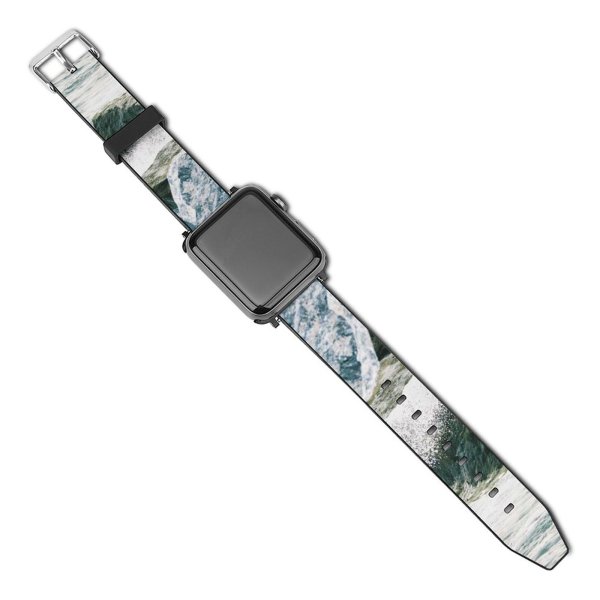 yanfind Watch Strap for Apple Watch Ocean   Storm Wind  Rock Sea Wave Coast Shore Coastal Compatible with iWatch Series 5 4 3 2 1