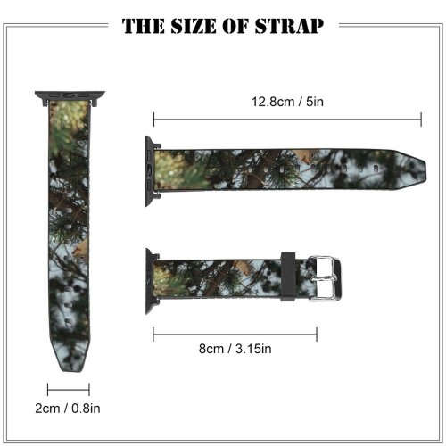yanfind Watch Strap for Apple Watch Abies Pine National Plant Pictures Grey Tree Fir Free Wild Park Compatible with iWatch Series 5 4 3 2 1