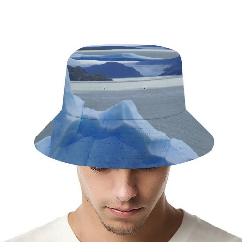 yanfind Adult Fisherman's Hat Winter Glaciar Natural Cap Polar Argentina Ice Ice Iceberg Glacial Lake Landform Fishing Fisherman Cap Travel Beach Sun protection