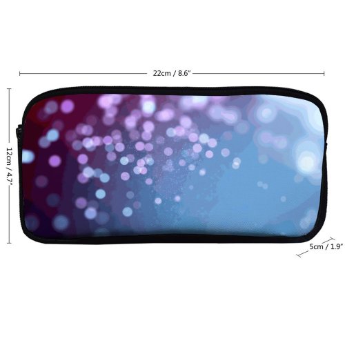 yanfind Pencil Case YHO Tomislav Jakupec Abstract Lights Bokeh Circles  Purple Zipper Pens Pouch Bag for Student Office School