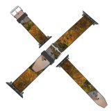 yanfind Watch Strap for Apple Watch Luca Bravo Valley Funes Mountains Countryside Landscape High Mountains Summer Forest Trees Compatible with iWatch Series 5 4 3 2 1