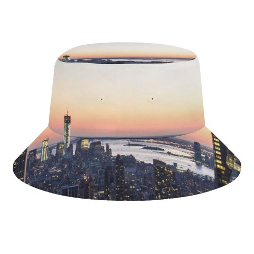 yanfind Adult Fisherman's Hat Gielt York City Aerial Cityscape City Lights Landmark Rockefeller Center City Sunset Fishing Fisherman Cap Travel Beach Sun protection