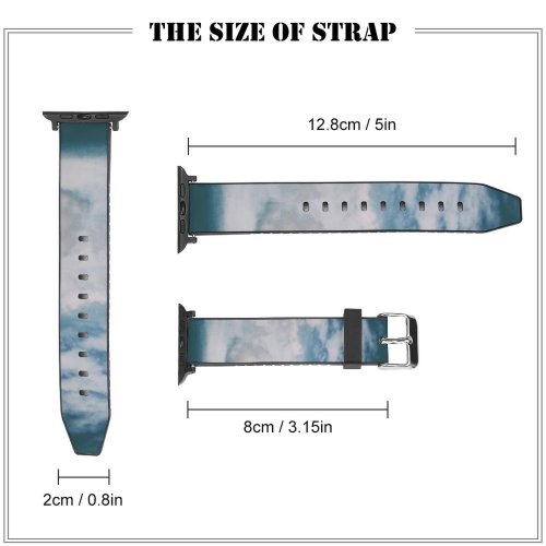 yanfind Watch Strap for Apple Watch Sky Cumulus Free Seoul Storm Outdoors Stock Korea Wallpapers Images Dark Compatible with iWatch Series 5 4 3 2 1