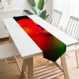Yanfind Table Runner Blur Focus Dark Illuminated Lights Colorful String Luminescence Round Bulbs Bokeh Christmas Everyday Dining Wedding Party Holiday Home Decor