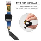 yanfind Watch Strap for Apple Watch Bruno Glätsch Forest Trees Sunset Sky Mirror Lake Reflection Landscape Scenery Afterglow Compatible with iWatch Series 5 4 3 2 1