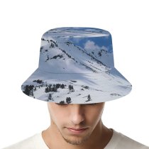yanfind Adult Fisherman's Hat Val Winter Slope Massif Winter Port Geological Landscape Mountain Sky Snow Mountain Fishing Fisherman Cap Travel Beach Sun protection