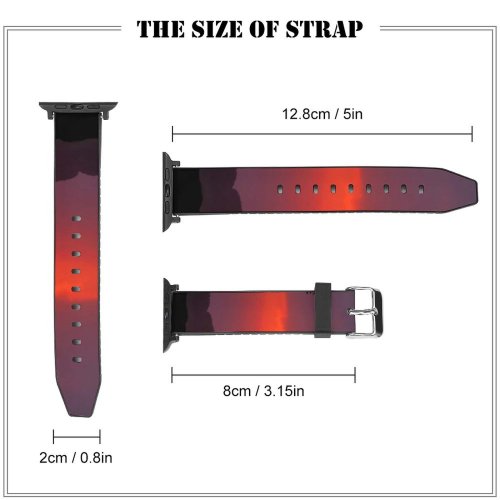 yanfind Watch Strap for Apple Watch Love Couple Together Romantic Sunrise  Silhouette Compatible with iWatch Series 5 4 3 2 1