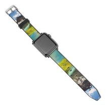 yanfind Watch Strap for Apple Watch Ceresole Reale Summer Mountains Lake Sunny Landscape Italy Compatible with iWatch Series 5 4 3 2 1