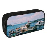 yanfind Pencil Case YHO Boats Boat Fishing Docked Watercrafts Zipper Pens Pouch Bag for Student Office School