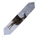 Yanfind Table Runner Frozen Freezing Deer Frost Wild Frosty Winter Outdoors Reindeer Scenic Moose Virginia Everyday Dining Wedding Party Holiday Home Decor