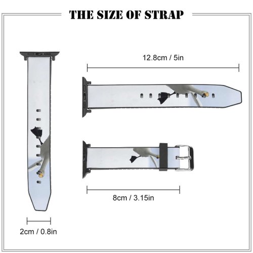 yanfind Watch Strap for Apple Watch Whooper  Landing  Lake Snow Bird Beak Seabird Gull Wing Flight Compatible with iWatch Series 5 4 3 2 1