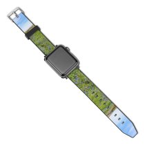 yanfind Watch Strap for Apple Watch Rural Oroville Countryside Ecological Plant Pasture Farm Table Grassland Outdoors Wildflowers Compatible with iWatch Series 5 4 3 2 1