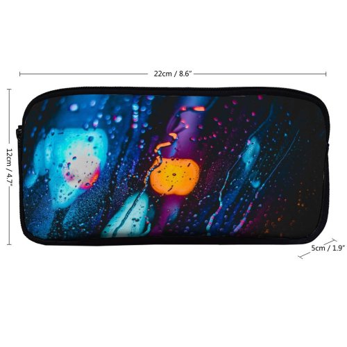 yanfind Pencil Case YHO  Lights Bokeh  Glass Drops Zipper Pens Pouch Bag for Student Office School