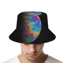 yanfind Adult Fisherman's Hat Daniel Olah Space Black Dark Planet Astronomy Outer Space Colorful Fishing Fisherman Cap Travel Beach Sun protection