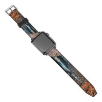 yanfind Watch Strap for Apple Watch Rural Sunlight Road Leaf Plant Trunk Creative Pavement Pictures Tree Season Compatible with iWatch Series 5 4 3 2 1