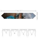 Yanfind Table Runner Boats Clouds Boulders Landscape Daylight Travel Storm Watercrafts Canoe River Outdoors Scenic Everyday Dining Wedding Party Holiday Home Decor