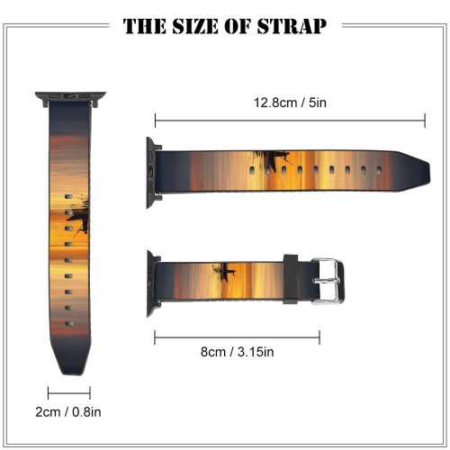 yanfind Watch Strap for Apple Watch Johannes Plenio Seascape Dawn Dusk Evening Boating Reflections Compatible with iWatch Series 5 4 3 2 1