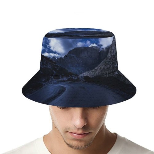 yanfind Adult Fisherman's Hat Daniel Olah Zion National Park Road Night Rocks Dark Fishing Fisherman Cap Travel Beach Sun protection