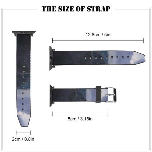 yanfind Watch Strap for Apple Watch Landscape Peak Building Countryside Housing Domain Slope Pictures Outdoors Grey Range Compatible with iWatch Series 5 4 3 2 1