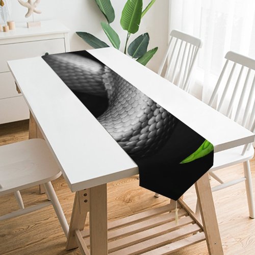 Yanfind Table Runner Dark Snake Reptile Eyes Jungle Everyday Dining Wedding Party Holiday Home Decor