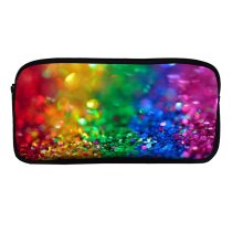 yanfind Pencil Case YHO Sharon McCutcheon Glitter Colorful Multicolor Bokeh Assorted Sequins Zipper Pens Pouch Bag for Student Office School