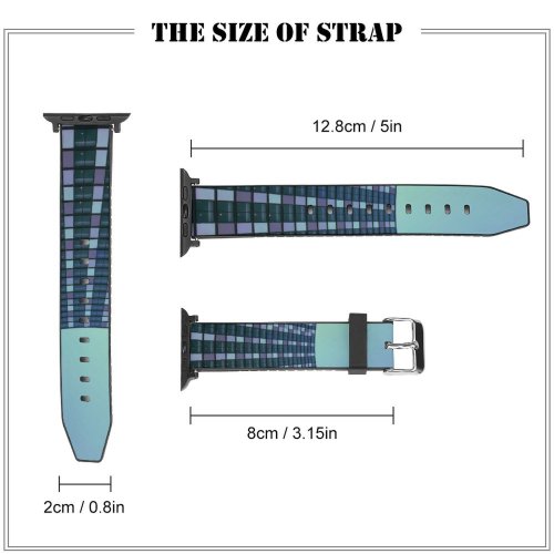 yanfind Watch Strap for Apple Watch Mitchell Luo Architecture High Rise Building Gradient Sky Office Building Compatible with iWatch Series 5 4 3 2 1