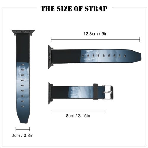 yanfind Watch Strap for Apple Watch Landscape Peak Pictures PNG Outdoors Snow Range  Land Plateau Compatible with iWatch Series 5 4 3 2 1