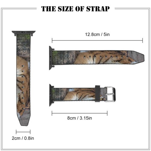yanfind Watch Strap for Apple Watch  Roaring Wild  Carnivore Big Cat Compatible with iWatch Series 5 4 3 2 1
