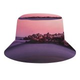 yanfind Adult Fisherman's Hat Everaldo Coelho Lighthouse Hour Beacon Purple Sky Rocks Seashore Sunset Fishing Fisherman Cap Travel Beach Sun protection