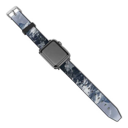 yanfind Watch Strap for Apple Watch Paragliding Flying Mountains High Snow Mountainous Landforms  Range Sky Ridge Highland Compatible with iWatch Series 5 4 3 2 1