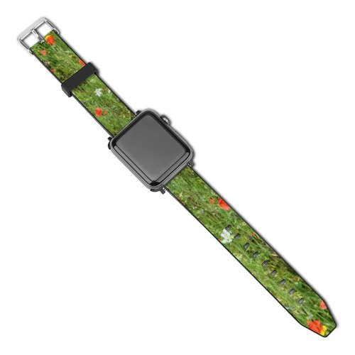 yanfind Watch Strap for Apple Watch Agnes Rural Countryside Plant Farm Grassland Outdoors Poppy Free Flower Geranium Compatible with iWatch Series 5 4 3 2 1