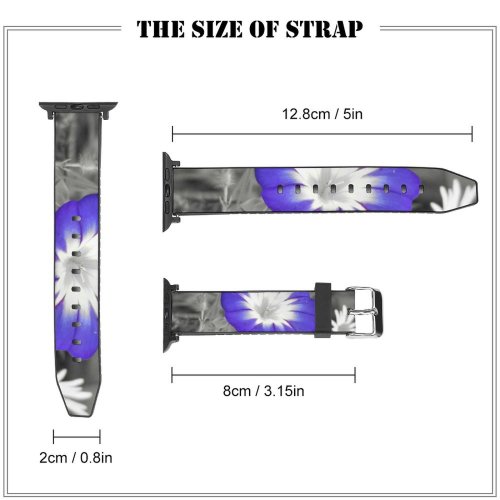 yanfind Watch Strap for Apple Watch Wild Flower Stand Eden Pettle Grey Petal Purple Plant Violet Wildflower Morning Compatible with iWatch Series 5 4 3 2 1