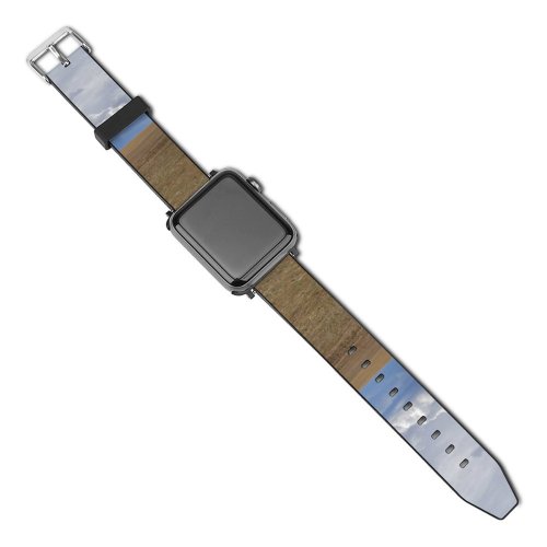 yanfind Watch Strap for Apple Watch Desolate Plains Abandoned Agriculture Field Praire Horizon Sky Panorama Farming Ground Compatible with iWatch Series 5 4 3 2 1