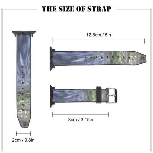yanfind Watch Strap for Apple Watch Waterfall  Resources Watercourse Vegetation Natural Landscape Compatible with iWatch Series 5 4 3 2 1