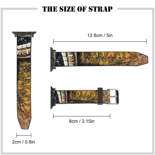 yanfind Watch Strap for Apple Watch Vermont Leaves Fall  Leaf Tree Autumn Colorful Natural Landscape Sky Deciduous Compatible with iWatch Series 5 4 3 2 1