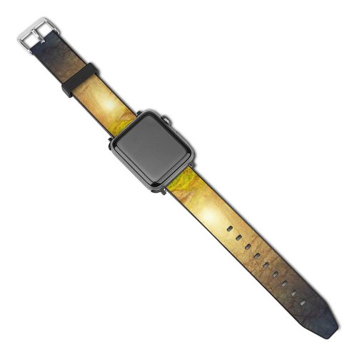 yanfind Watch Strap for Apple Watch Johannes Plenio Forest Autumn Light Atmosphere Fall Daytime Compatible with iWatch Series 5 4 3 2 1