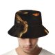 yanfind Adult Fisherman's Hat Chiara Lily Black Dark Kitten Cat Butterflies Glowing Manipulation Closeup Fishing Fisherman Cap Travel Beach Sun protection